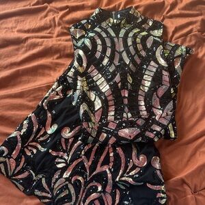 Sequin Patterned Dress